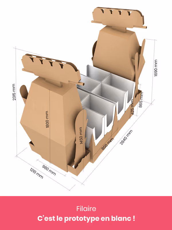 Europlv fabricant PLV studio design filaires 3d en blanc